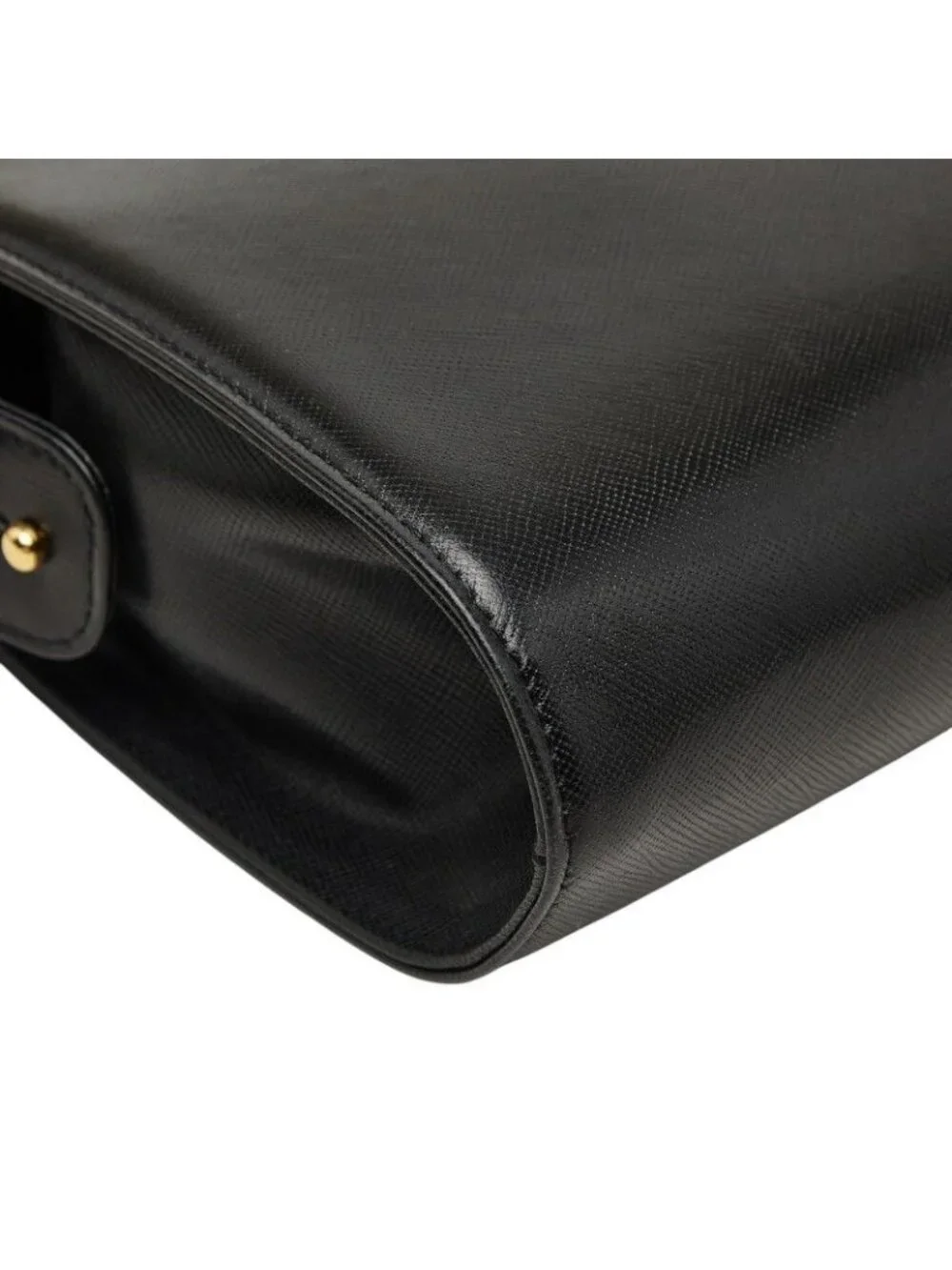 Saint Laurent Clutch Black Gold Leather